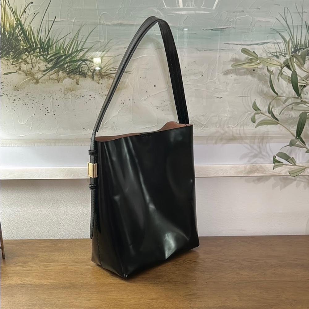 J. Crew Black Shoulder Bag with Sleek Design